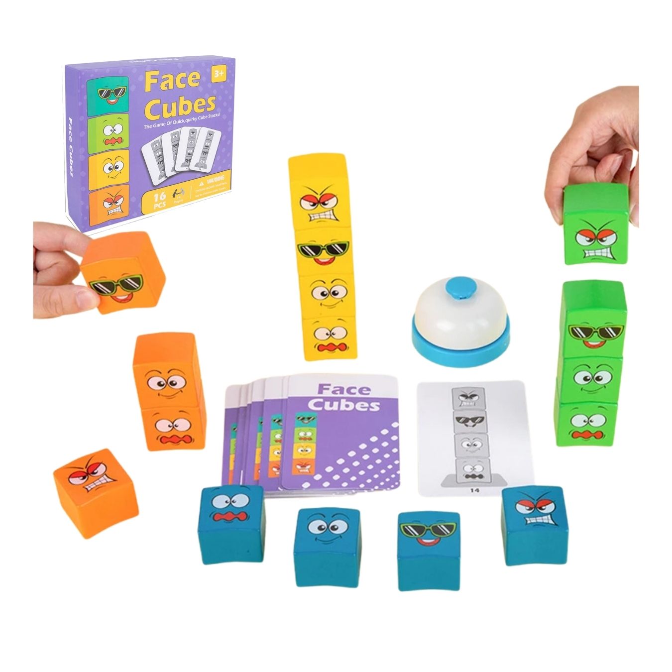 JUEGO DIDÁCTICO PUZZLE CUBOS DE EMOCIONES PARA NIÑOS - 2