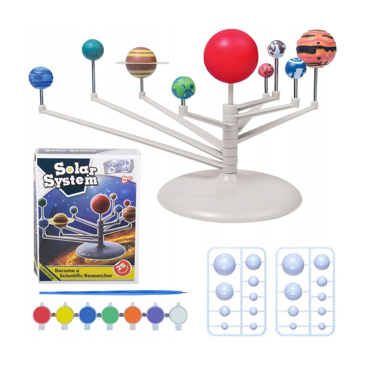 KIT DIDÁCTICO MAQUETA SISTEMA SOLAR PARA ARMAR Y PINTAR - 1