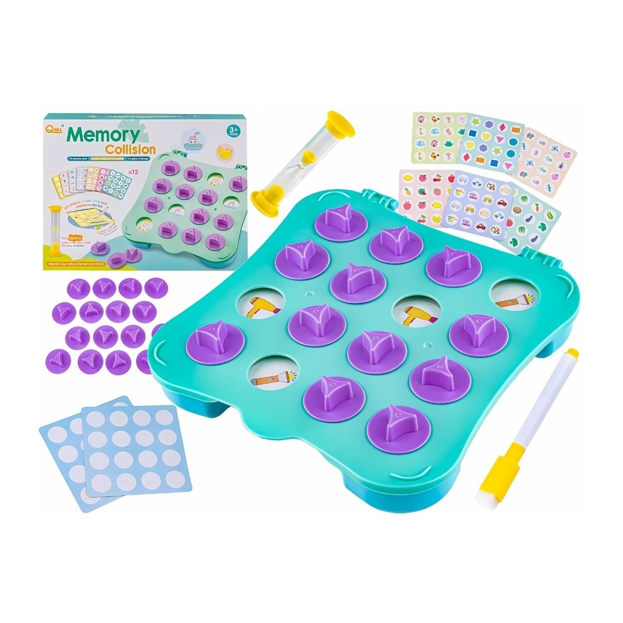 JUEGO DIDÁCTICO TABLERO DE MEMORIA COLLISION PARA NIÑOS - 1