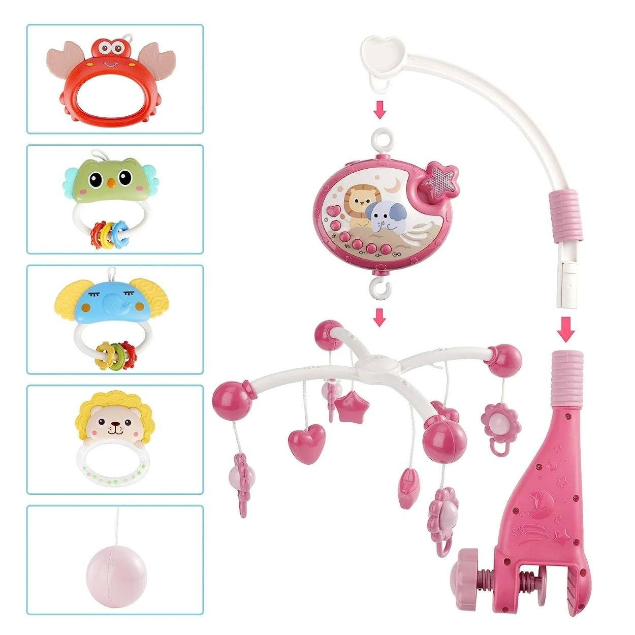 Móvil Musical Proyector con Temporizador Automático para Bebé Niña - 5