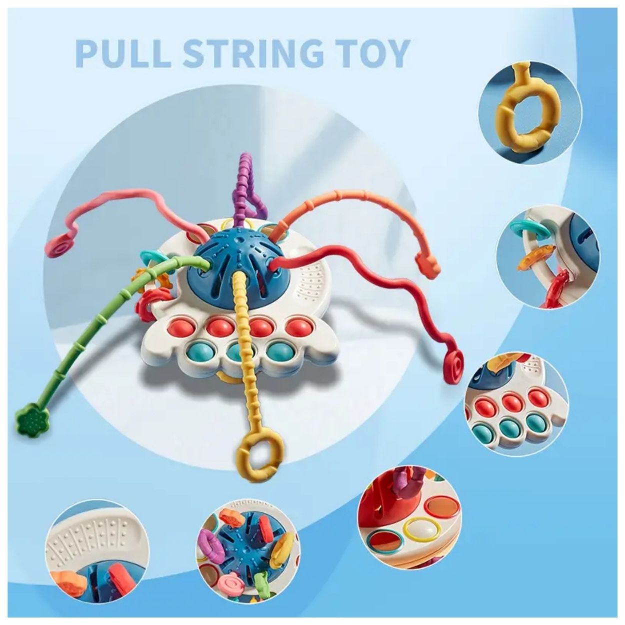 JUGUETE PULPO MOLAR SENSORIAL MONTESSORI PARA BEBÉ - 4