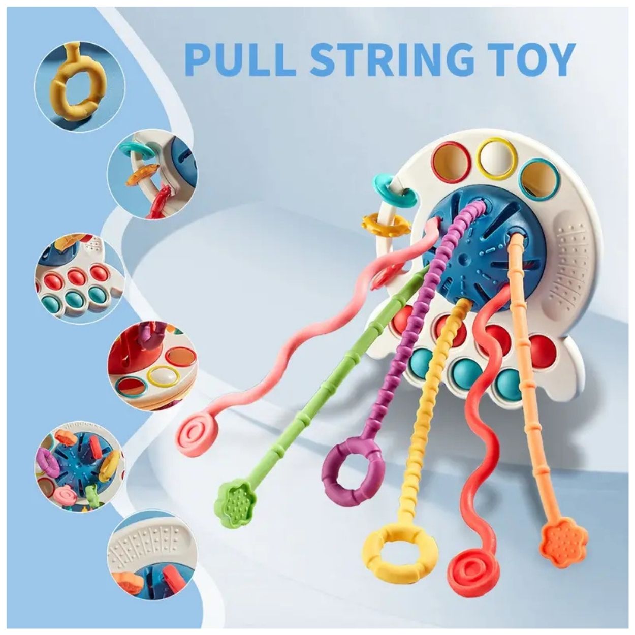 JUGUETE PULPO MOLAR SENSORIAL MONTESSORI PARA BEBÉ - 5