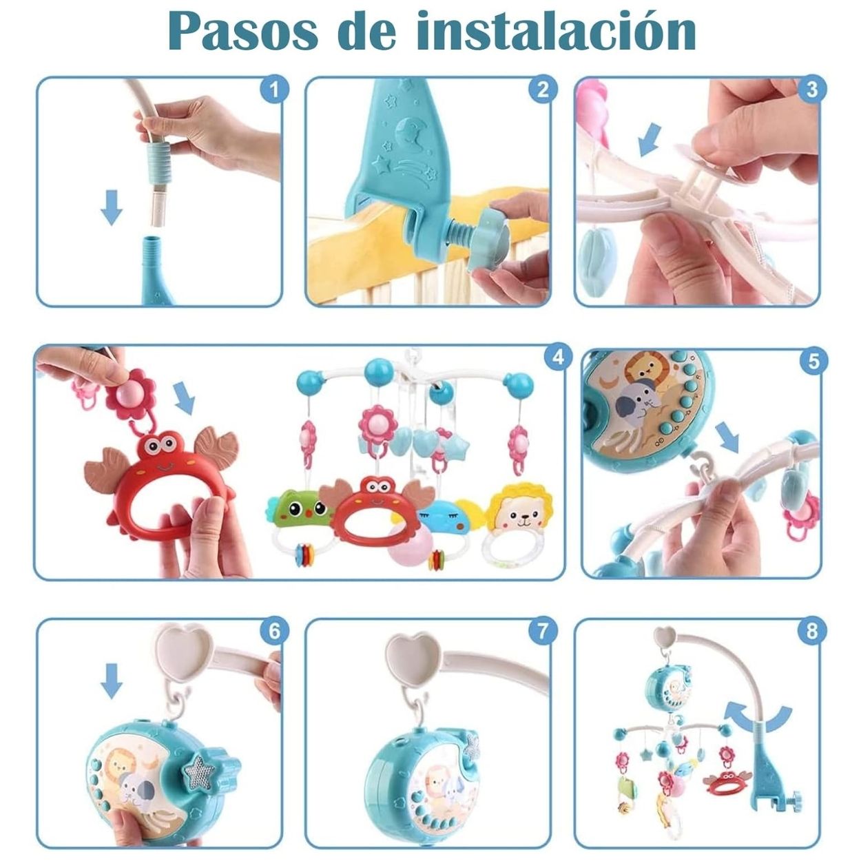 Móvil Musical Proyector con Temporizador Automático para Bebé Niño - 4