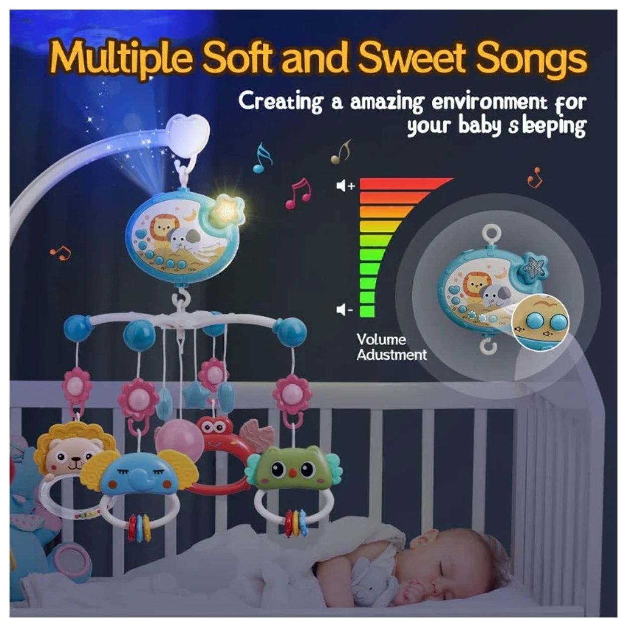 Móvil Musical Proyector con Temporizador Automático para Bebé Niño - 6