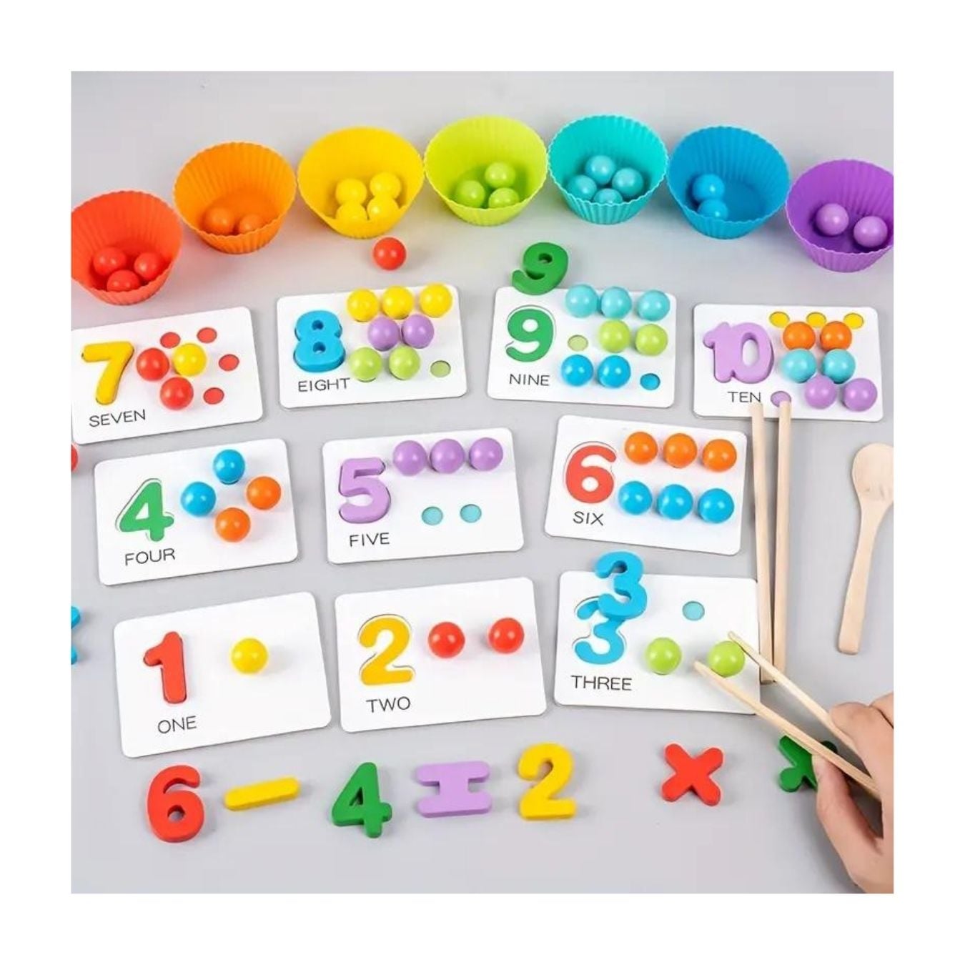JUEGO DIDÁCTICO MATEMÁTICAS CONTEO CLASIFICACIÓN PARA NIÑOS - 1