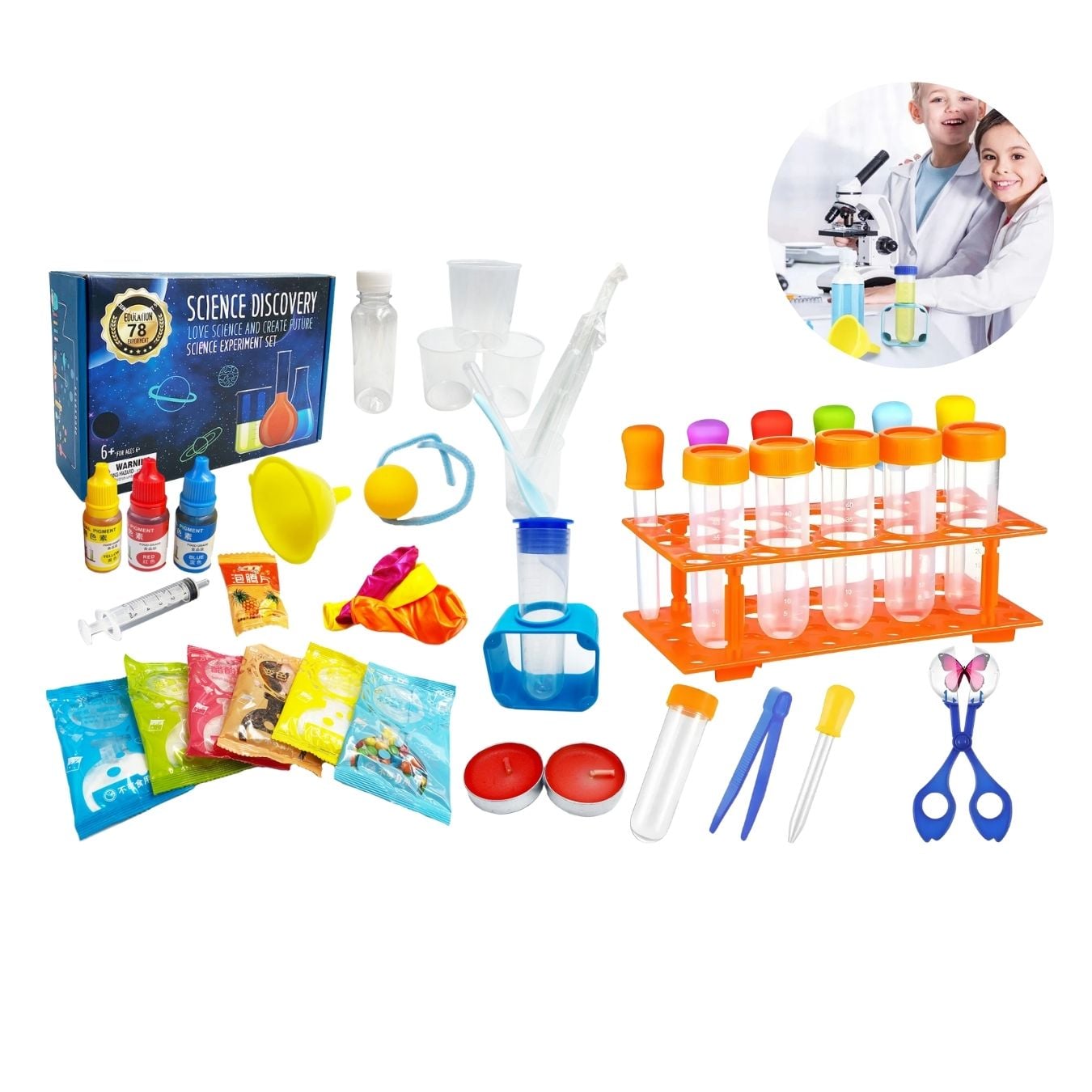 Kit Didáctico de Laboratorio Científico 78 Experimentos STEM para Niños - 1