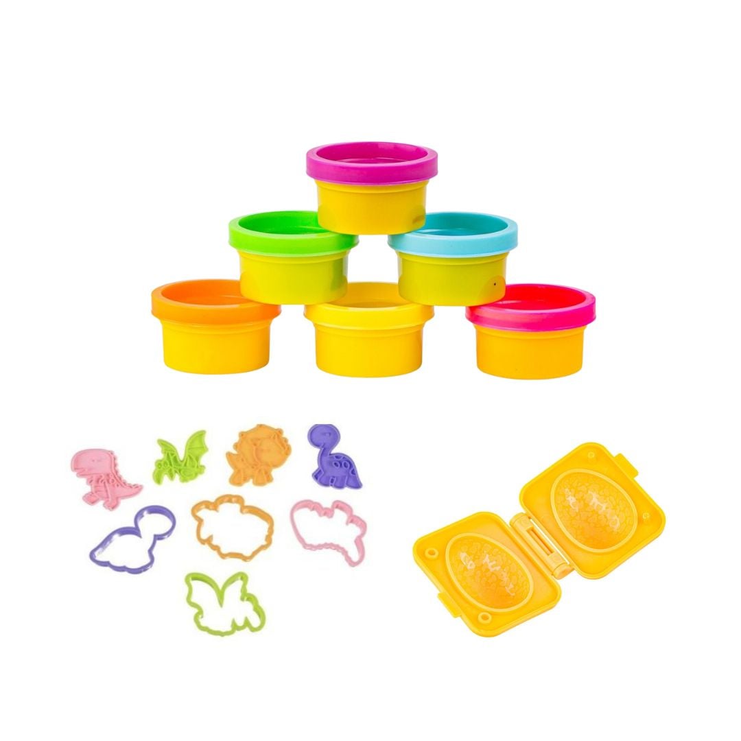 SET DIDÁCTICO DINOSAURIO CLAY PLASTILINAS Y MOLDES - 2