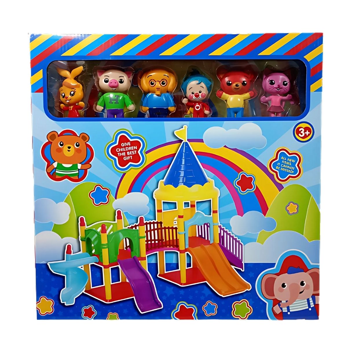 SET DE JUEGO PARQUE PLIM PLIM ARMABLE CON TOBOGÁN Y PERSONAJES - 3