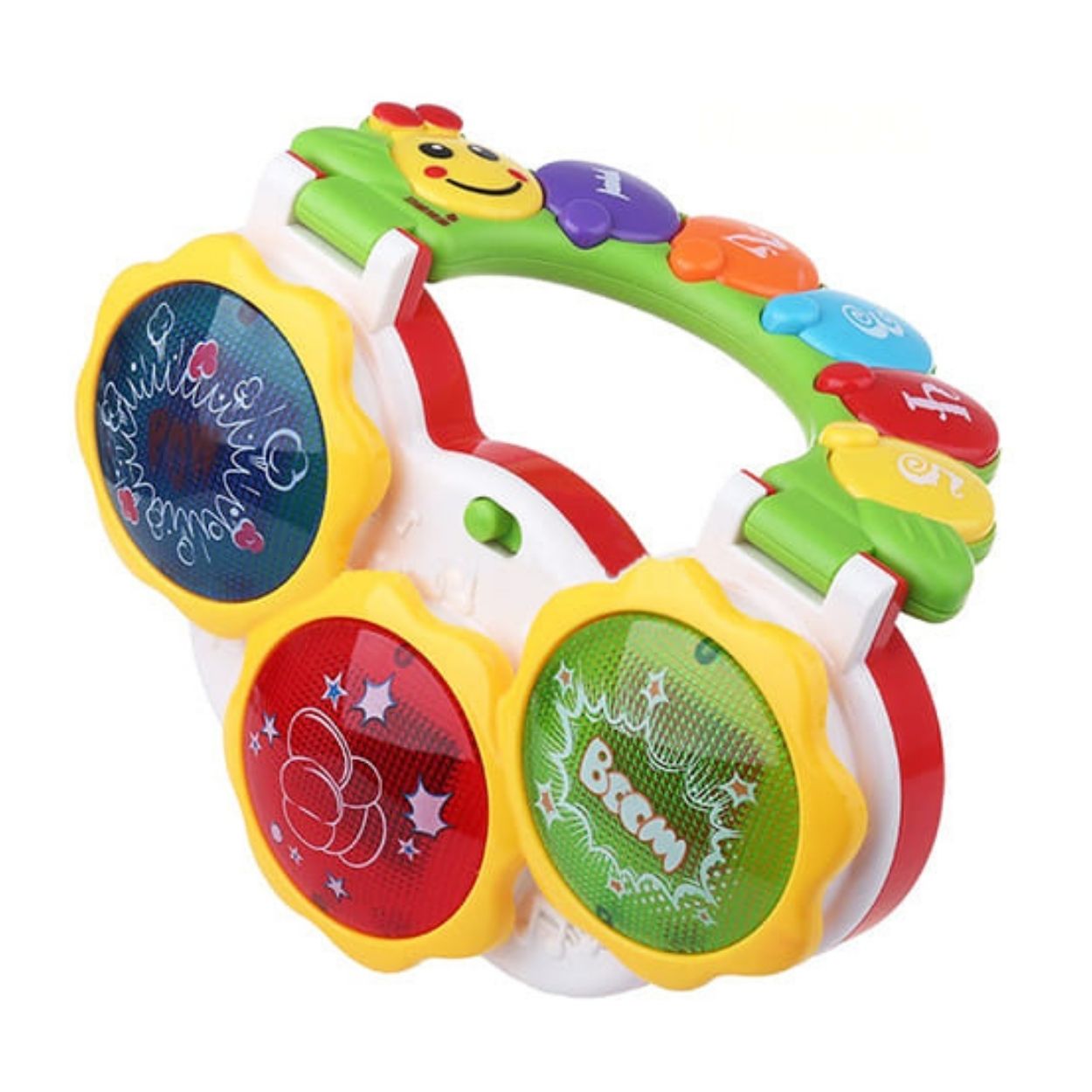 JUGUETE DIDÁCTICO MUSICAL TAMBOR ORUGA CON NOTAS MUSICALES - 2