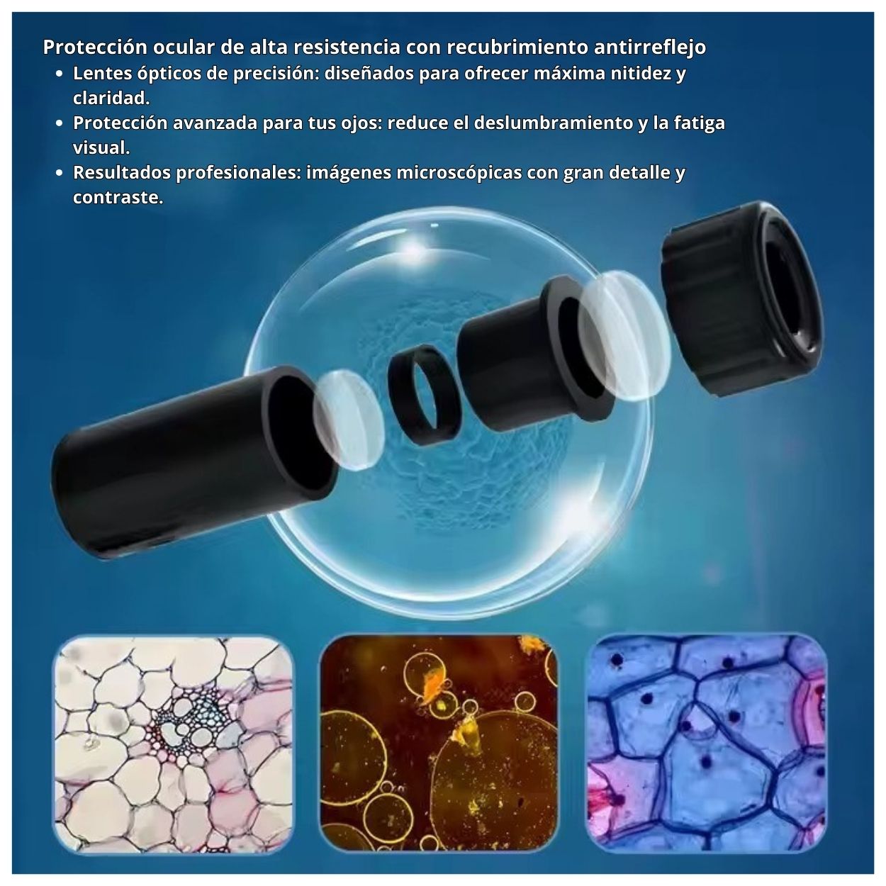 MICROSCOPIO INFANTIL X1200 CON LUZ LED Y SOPORTE PARA CELULAR - 2