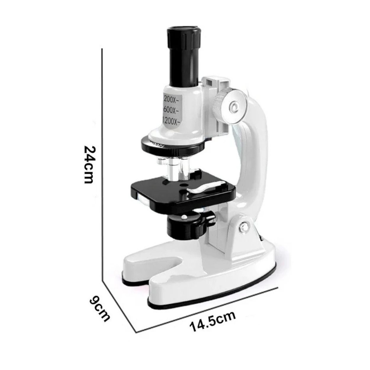 MICROSCOPIO INFANTIL X1200 CON LUZ LED Y SOPORTE PARA CELULAR - 5