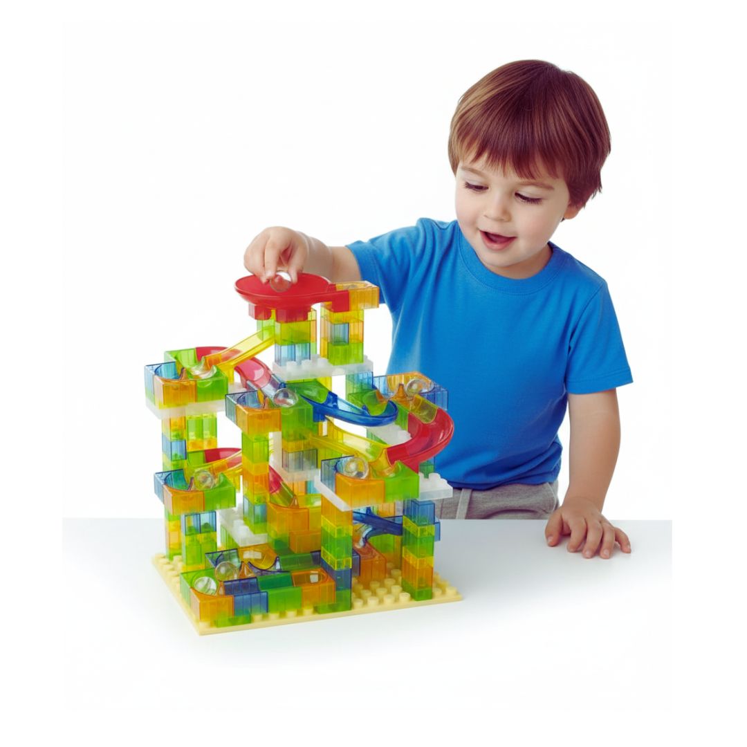 JUEGO DIDÁCTICO PISTA CANICAS 221 PCS JUGUETE ARMABLE - 4