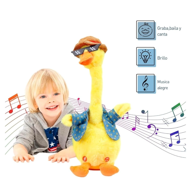 PELUCHE PATITO BAILARÍN MUSICAL JUGUETE INTERACTIVO - 2