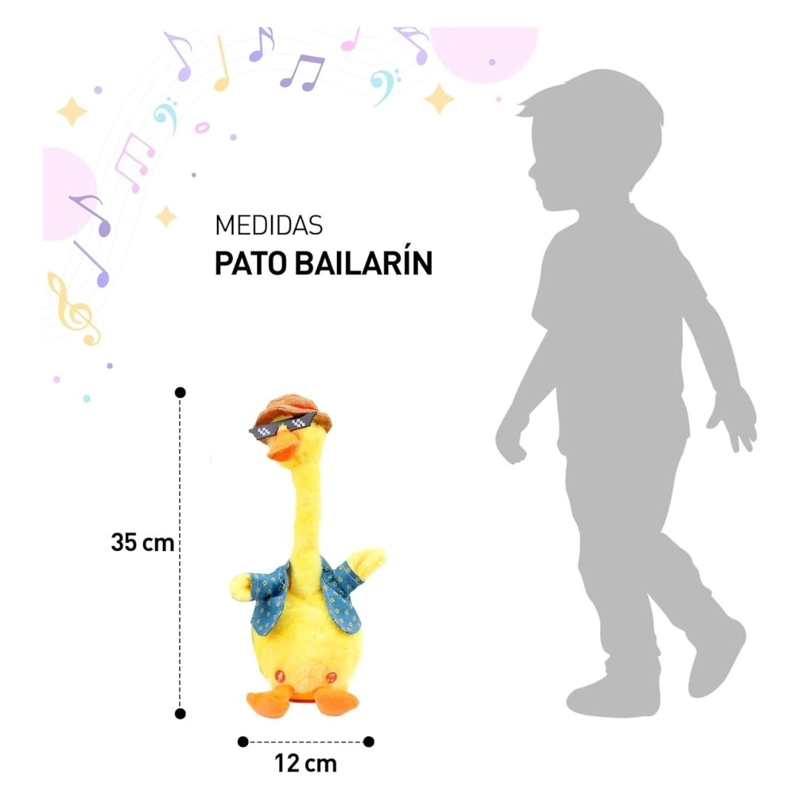 PELUCHE PATITO BAILARÍN MUSICAL JUGUETE INTERACTIVO - 4
