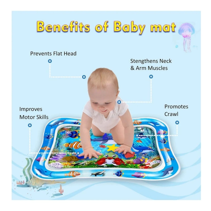 PACK SENSORIAL PARA BEBÉS ALFOMBRA DE AGUA RECTANGULAR + 6 PELOTAS TEXTURIZADAS - 2