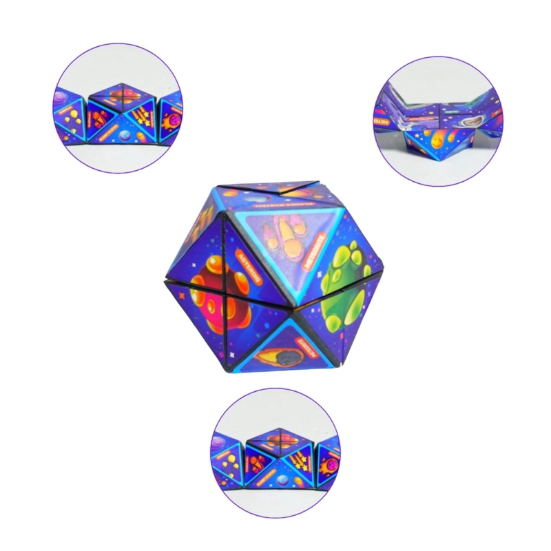 JUGUETE ANTI-ESTRÉS CUBOS MÁGICOS INFINITY 5 EN 1 RUBIK - SET EXPLORACIÓN ESPACIAL - 6
