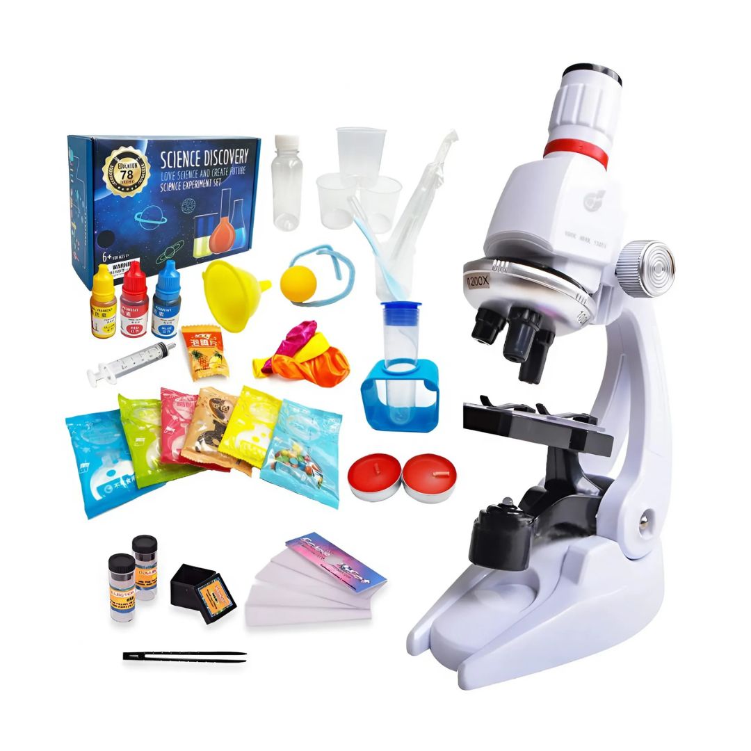 KIT CIENTÍFICO DE EXPERIMENTOS CON MICROSCOPIO INFANTIL JUEGO DIDÁCTICO - 1