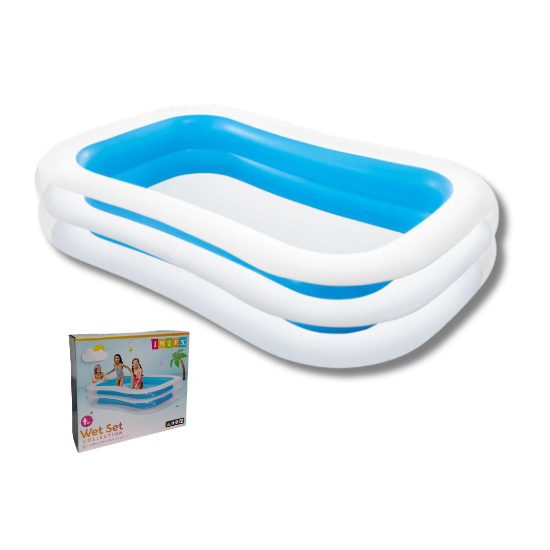 PISCINA INFLABLE RECTANGULAR FAMILIAR PARA JARDÍN - 1
