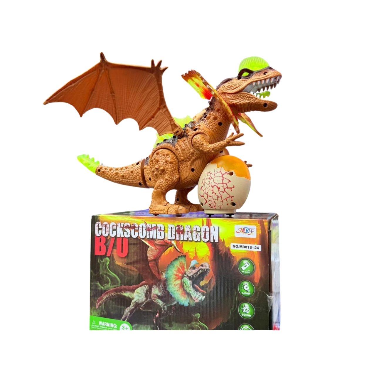 JUGUETE DRAGÓN DINOSAURIO CAMINADOR MUSICAL CON LUCES LED Y HUEVO INTERACTIVO - 1