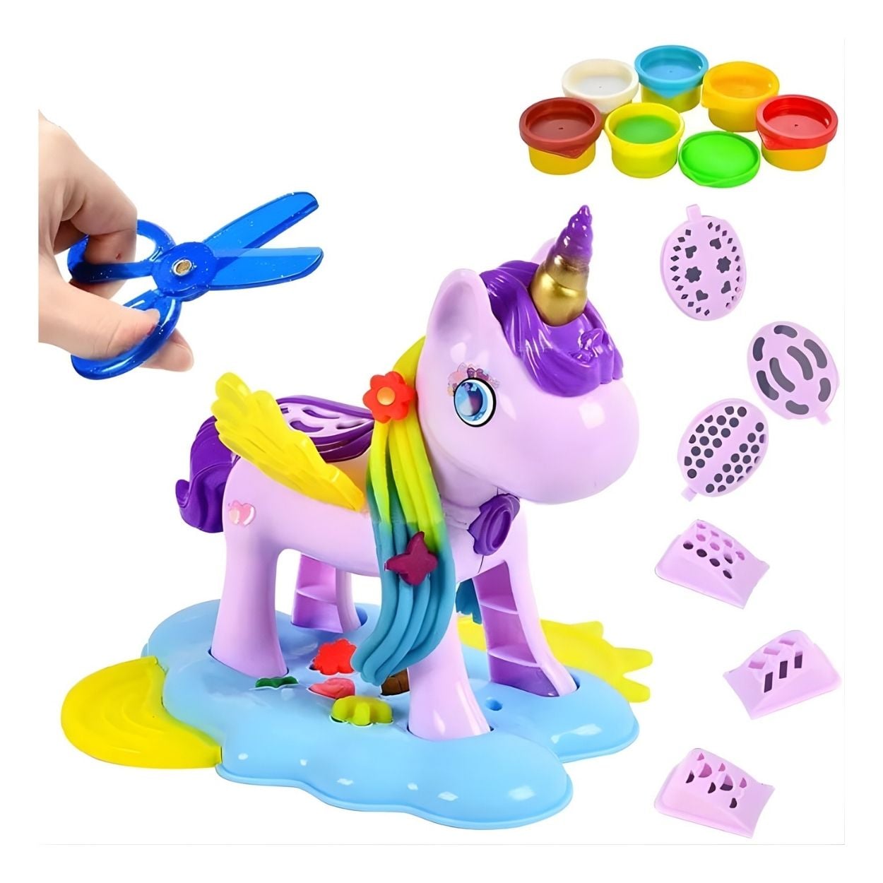 UNICORNIO MÁGICO CON PLASTILINA Y MOLDES - JUGUETE DIDÁCTICO PARA NIÑOS - 1