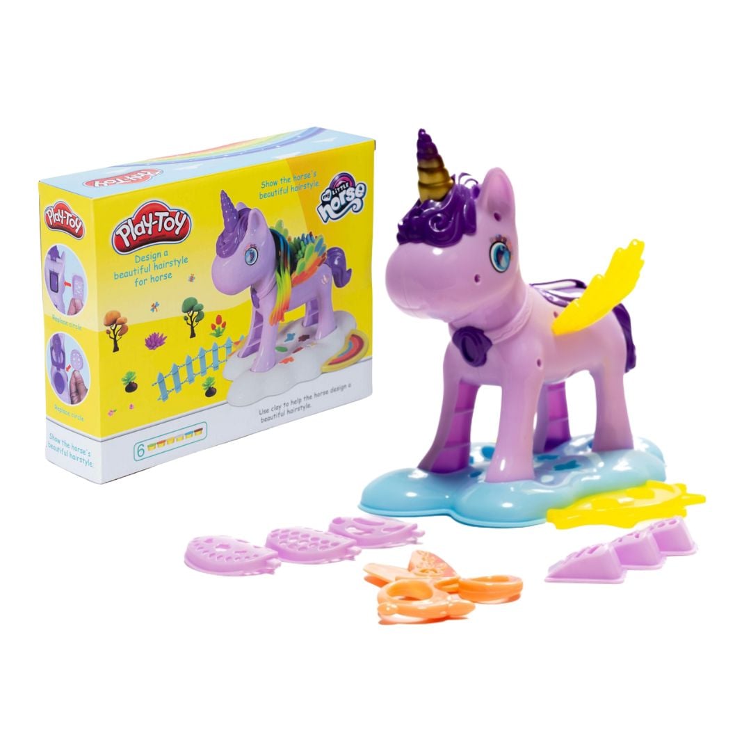 UNICORNIO MÁGICO CON PLASTILINA Y MOLDES - JUGUETE DIDÁCTICO PARA NIÑOS - 3