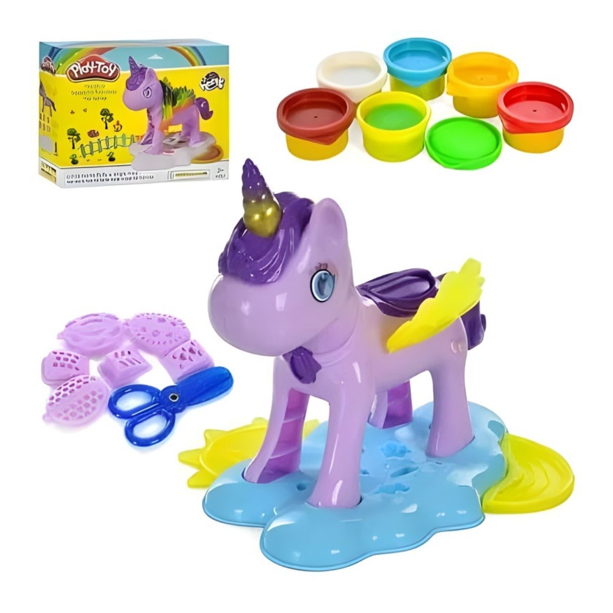 UNICORNIO MÁGICO CON PLASTILINA Y MOLDES - JUGUETE DIDÁCTICO PARA NIÑOS - 4