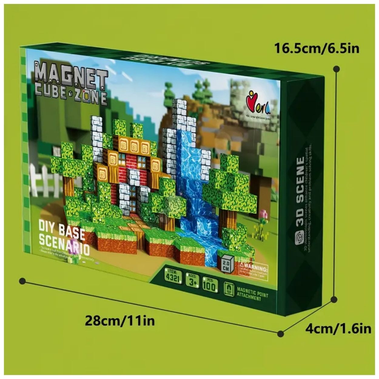 CUBOS MAGNÉTICOS DE CONSTRUCCIÓN 3D MAGNET CUBE ZONE DISEÑO ESTILO PÍXEL - SET DE 100 PIEZAS - 3