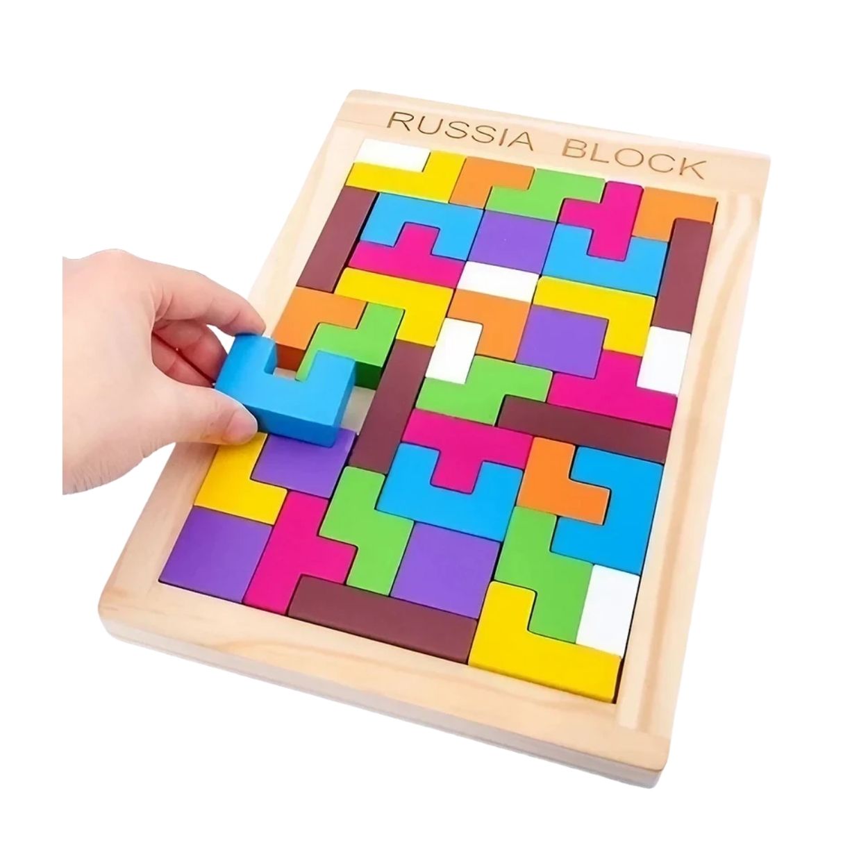 JUEGO DE BLOQUES DE MADERA TIPO TETRIS CUBO EDUCATIVO MONTESSORI 2 EN 1 - 3