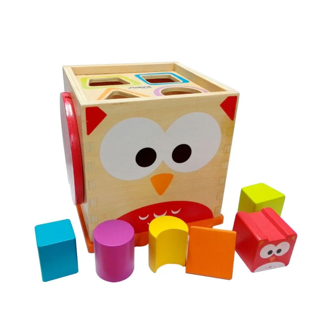 JUGUETE DE MADERA ENCAJABLE BÚHO CUBO DIDÁCTICO J'ADORE - 4