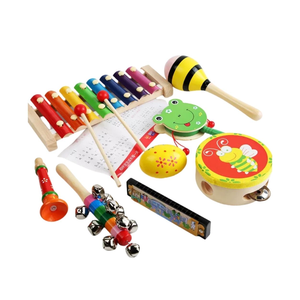 INSTRUMENTOS MUSICALES MONTESSORI DE MADERA PARA NIÑOS - 1