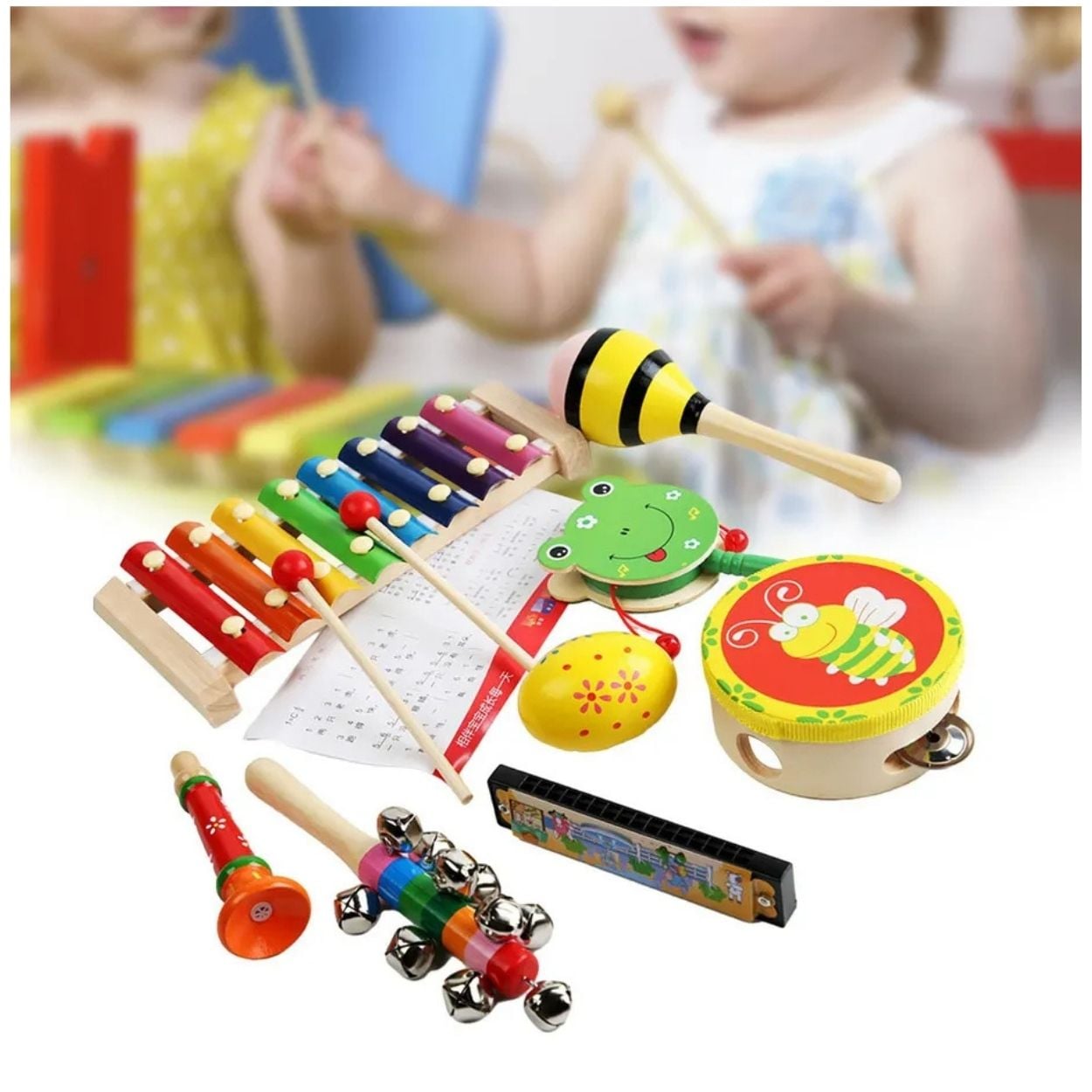 INSTRUMENTOS MUSICALES MONTESSORI DE MADERA PARA NIÑOS - 3