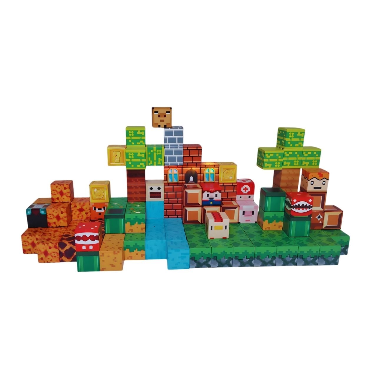 BLOQUES MAGNÉTICOS DE CONSTRUCCIÓN TIPO MINECRAFT - SET DE 137 PIEZAS - 2