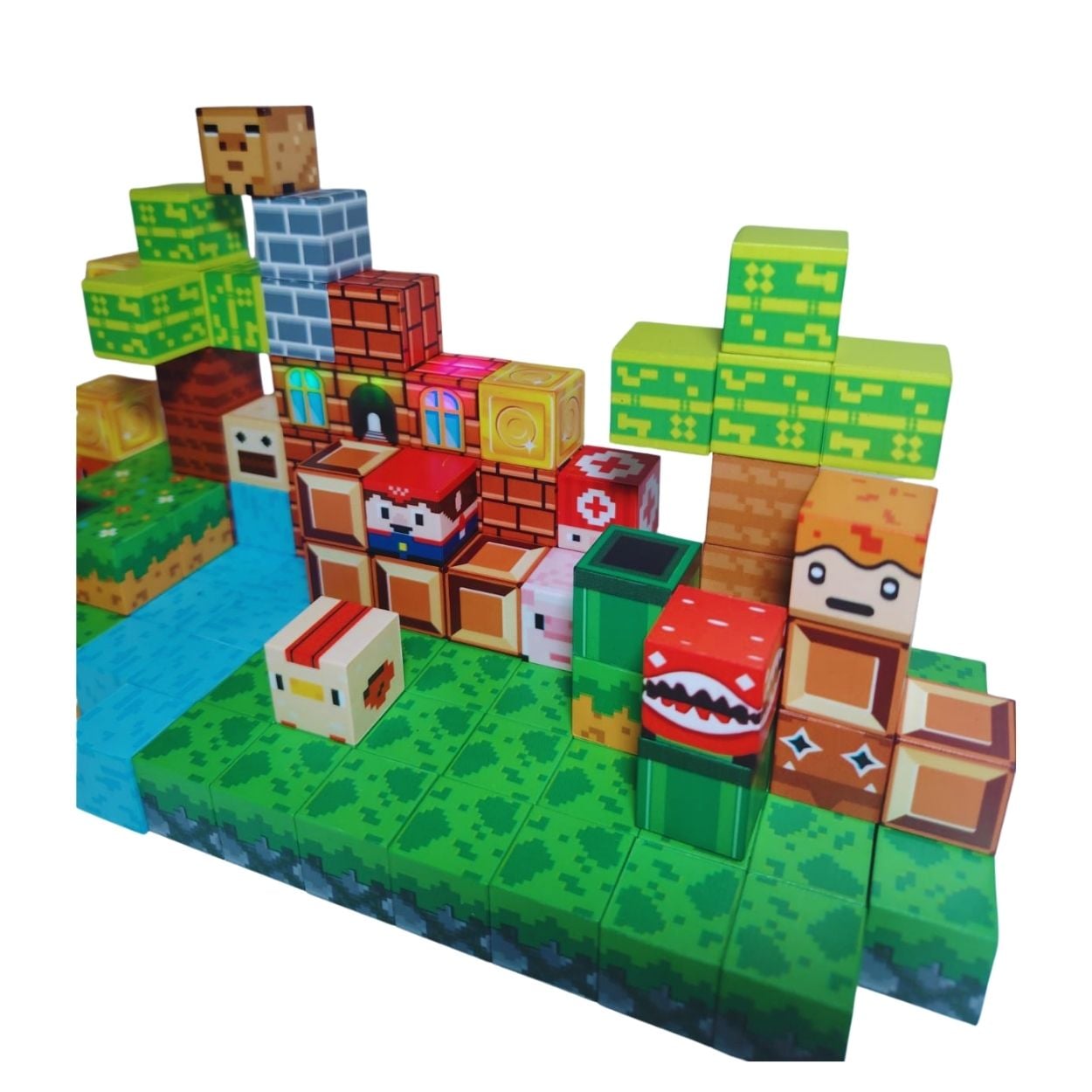 BLOQUES MAGNÉTICOS DE CONSTRUCCIÓN TIPO MINECRAFT - SET DE 137 PIEZAS - 4