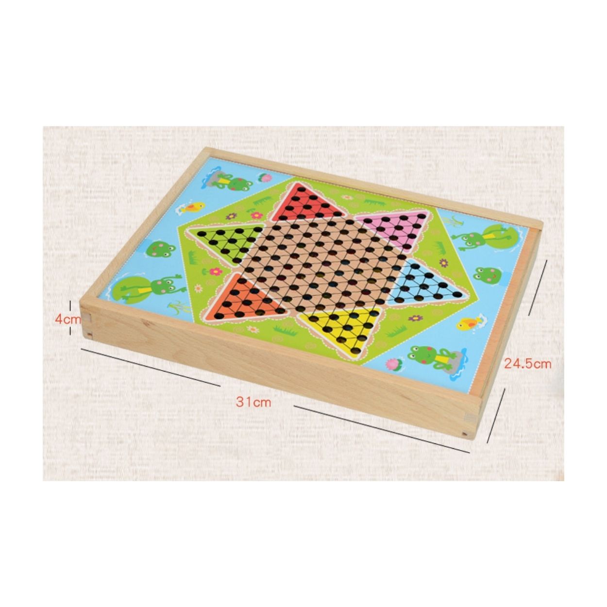 Tablero Multijuego De Madera 4 En 1 Serpientes Escaleras Ludo Y Damas - 4