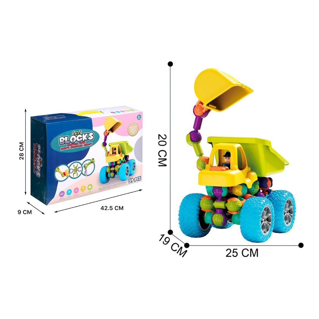 JUEGO DE CONSTRUCCIÓN EXCAVADORA MECANO 39 PZS NIÑO - 1