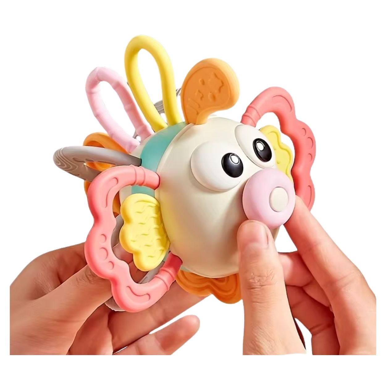 PEZ SONAJERO MOLAR SENSORIAL PARA BEBÉ 3 EN 1 JUGUETE DE ESTIMULACIÓN TEMPRANA - 5