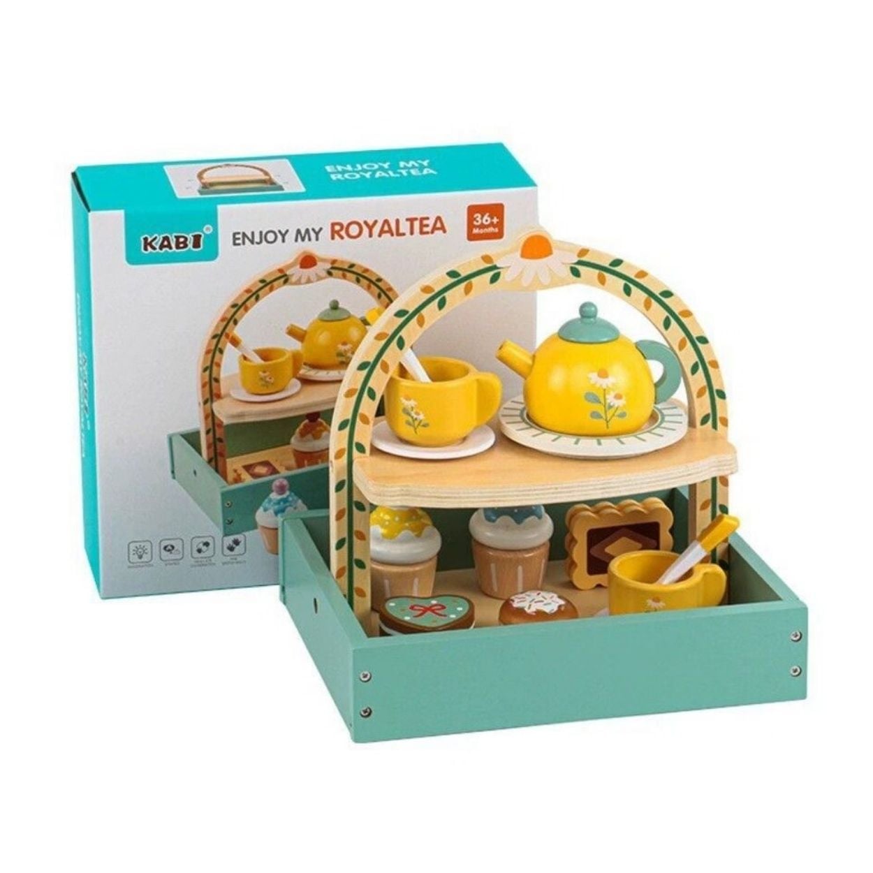 JUEGO DE TÉ DE MADERA DIDÁCTICO MONTESSORI - SET DE REPOSTERÍA PARA ESTIMULACIÓN TEMPRANA - 1