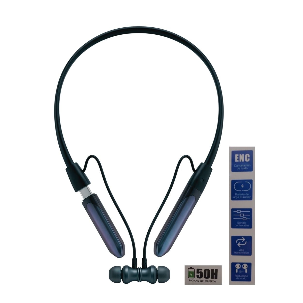 AUDÍFONOS BLUETOOTH 5.3 TRADUCTOR CON INTELIGENCIA ARTIFICIAL - 50H BATERÍA - 1