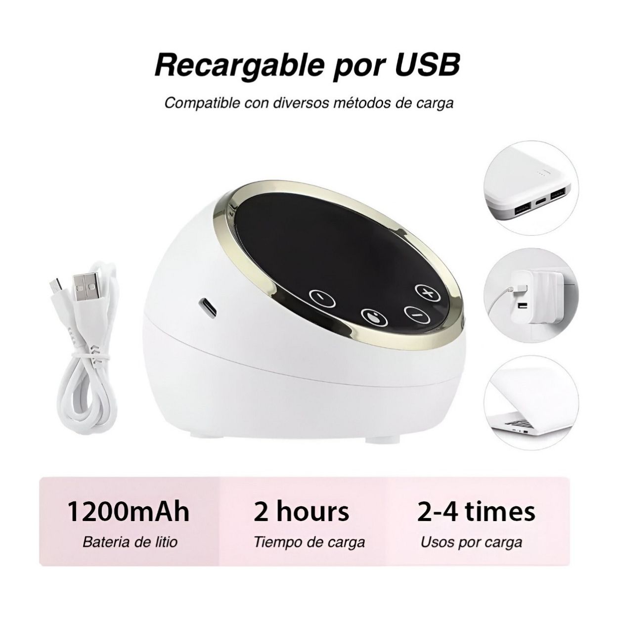 EXTRACTOR DE LECHE PORTÁTIL ELÉCTRICO DOBLE RECARGABLE USB - 9 NIVELES - 3