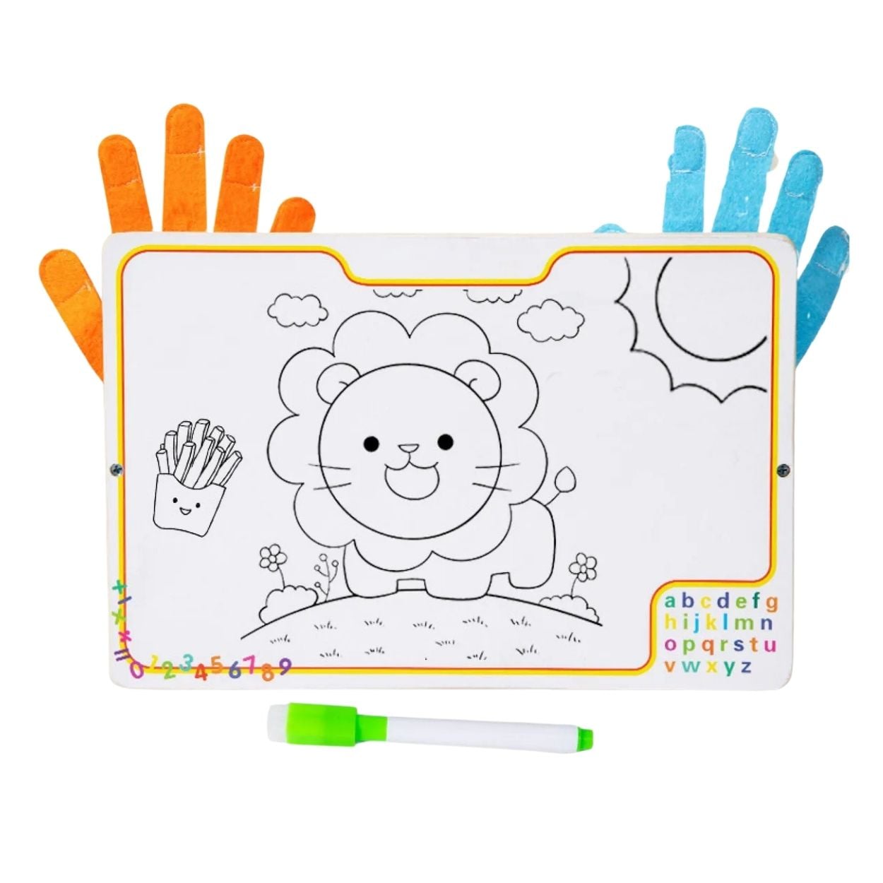 TABLERO MONTESSORI DE CONTEO MATEMÁTICO CON MANITOS Y PIZARRA MÁGICA - 3