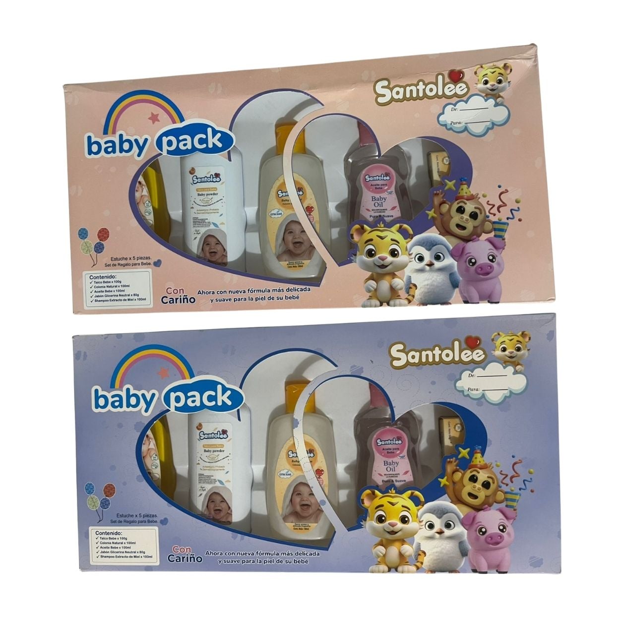 KIT DE ASEO PARA BEBÉ SANTOLEE BABY PACK X 5 PZS CUIDADO COMPLETO - NIÑA - 3