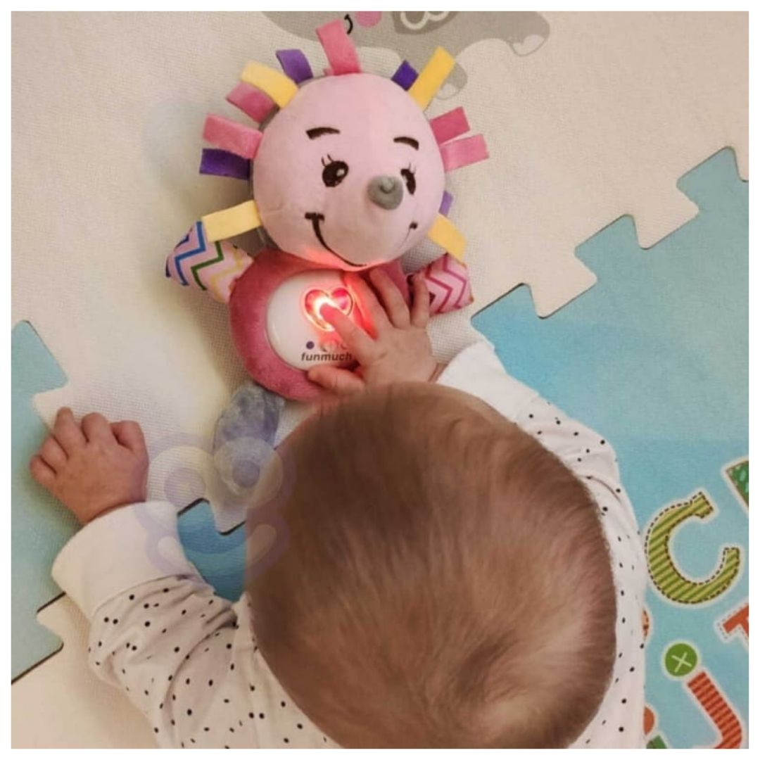 PELUCHE DE APEGO CON LUCES Y SONIDO PARA BEBÉ NIÑA - FUNMUCH AMIGO MUSICAL - 4