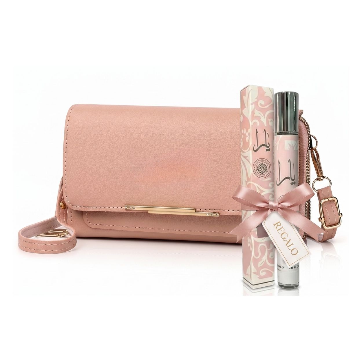 BOLSO BANDOLERA ELEGANTE + PERFUME DE 35ML DE REGALO - 1