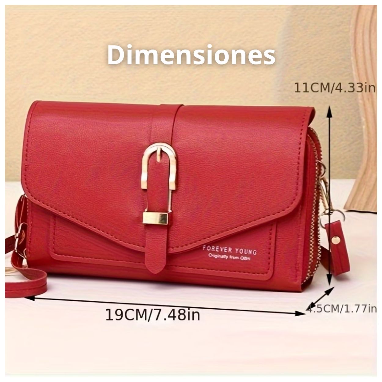 BOLSO BANDOLERA ELEGANTE + PERFUME DE 35ML DE REGALO - 3
