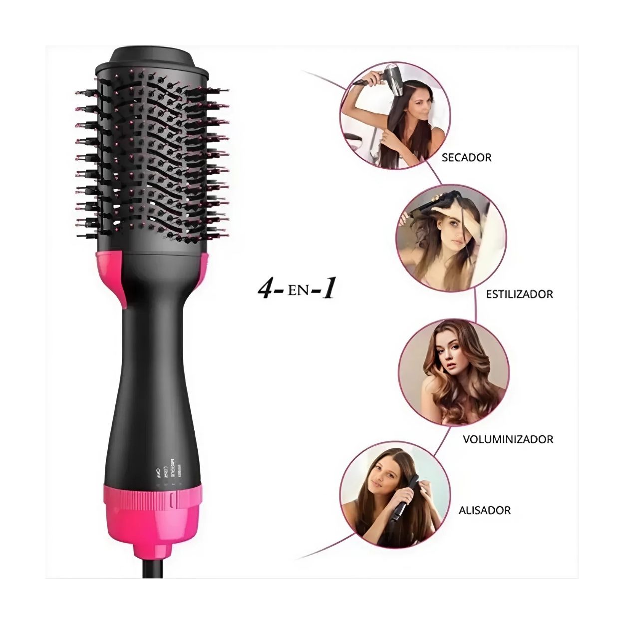 CEPILLO ELÉCTRICO ALISADOR Y SECADOR ONE STEP + MINI PERFUME PORTÁTIL - 4