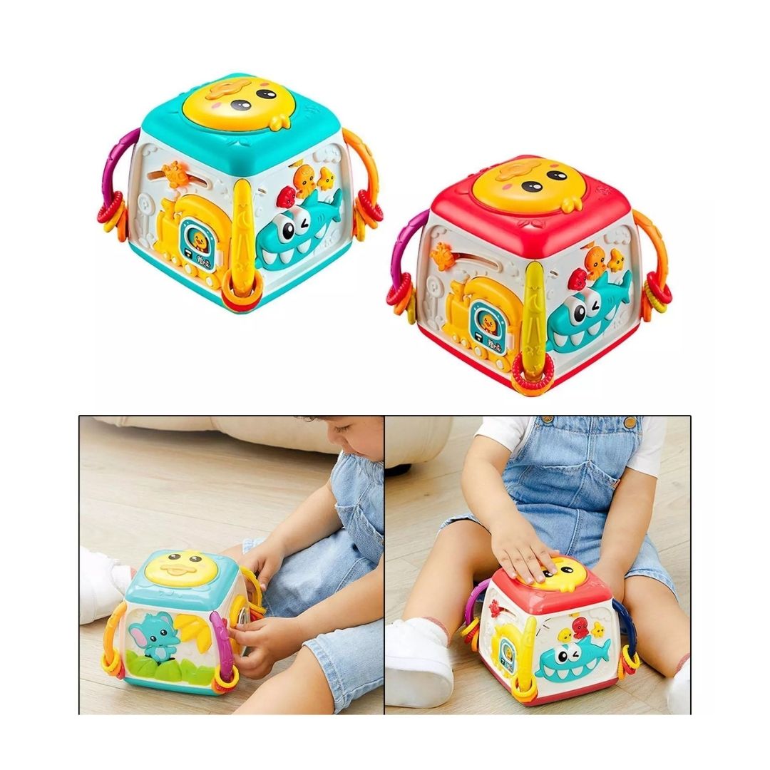 JUGUETE DIDÁCTICO CUBO MUSICAL INTERACTIVO DE PATITO PARA BEBÉS - 3