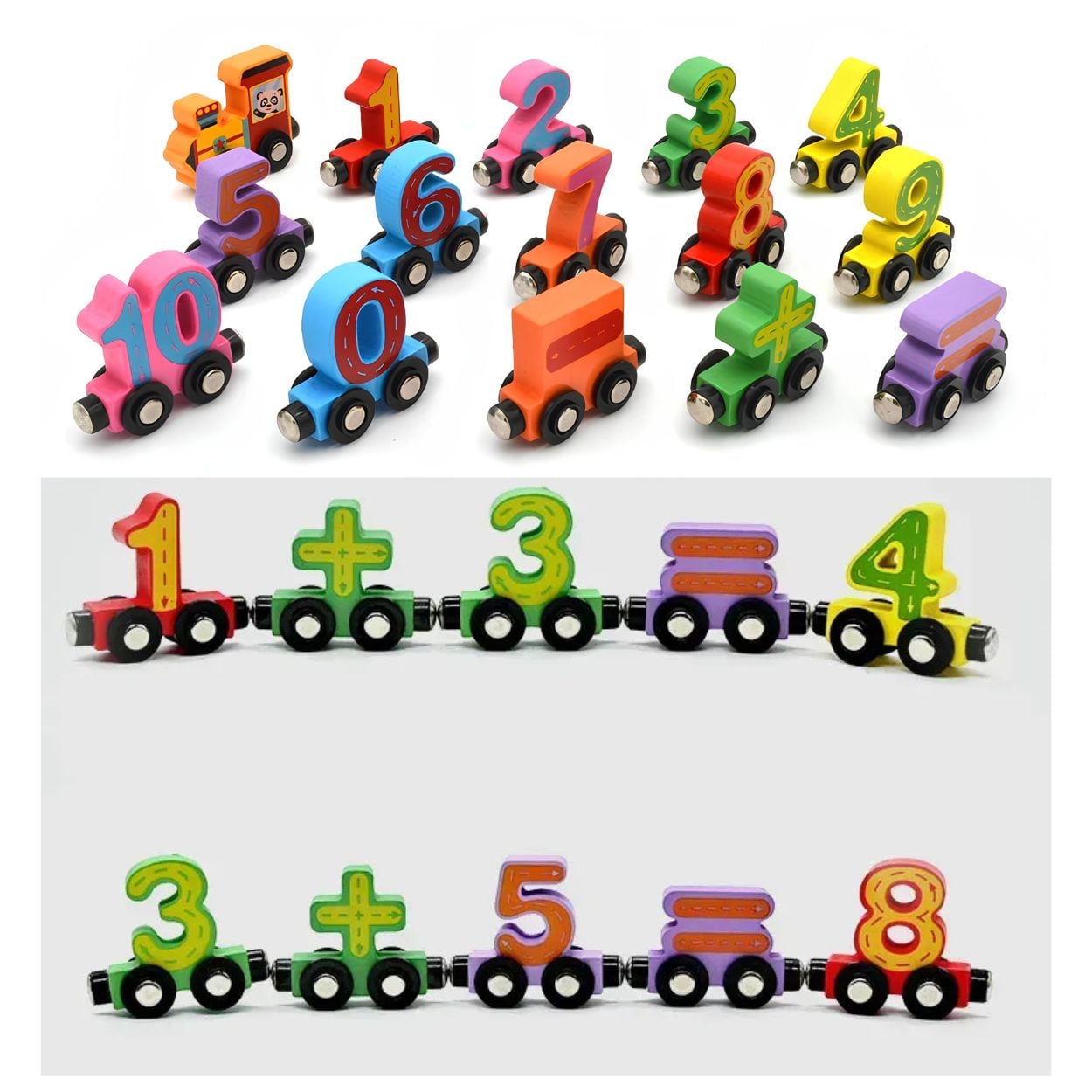 TREN NUMÉRICO DE MADERA MAGNÉTICO JUGUETE DIDÁCTICO MONTESSORI - 3