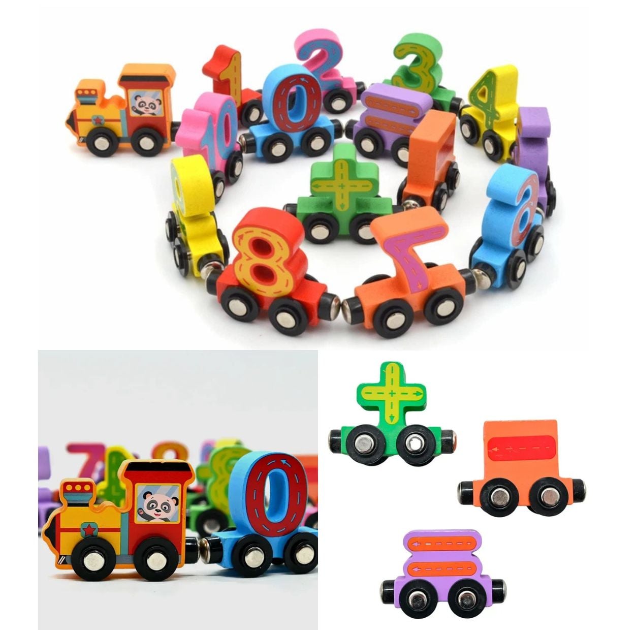 TREN NUMÉRICO DE MADERA MAGNÉTICO JUGUETE DIDÁCTICO MONTESSORI - 4