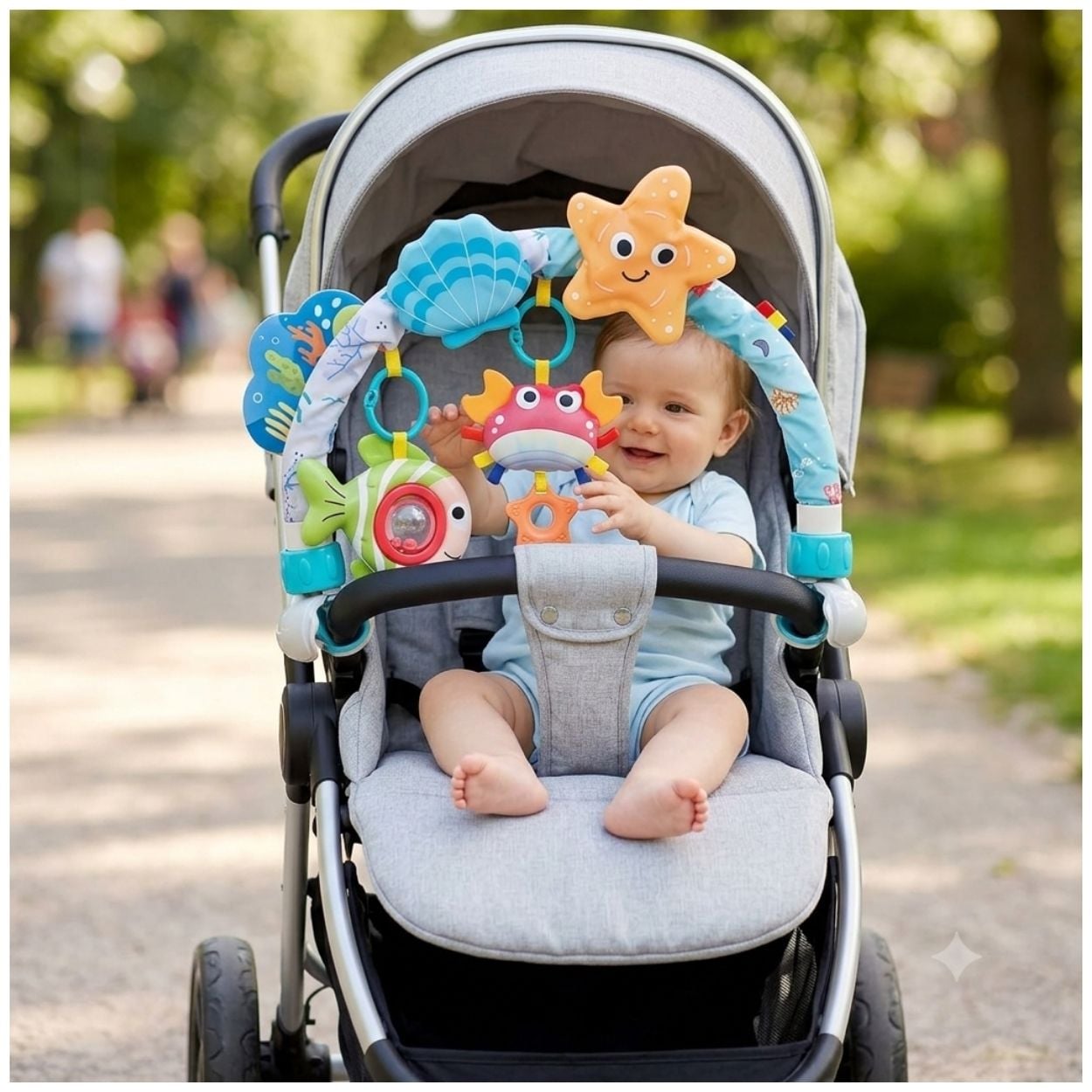 ARCO MÓVIL AVENTURA MARINA PARA COCHE Y CUNA DE BEBÉ ESTIMULACIÓN TEMPRANA - 5
