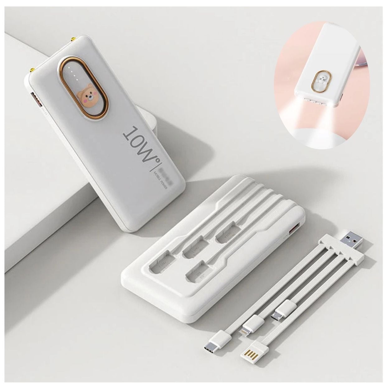 BATERÍA PORTÁTIL POWER BANK DE 10000 MAH DE CARGA RÁPIDA UNIVERSAL - 1
